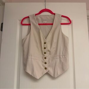 NWOT A New Day Cream Vest, Size S